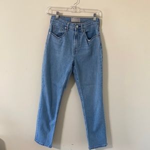 Everlane | High Waist Straight Leg Ankle Light Wash Denim | Size 26